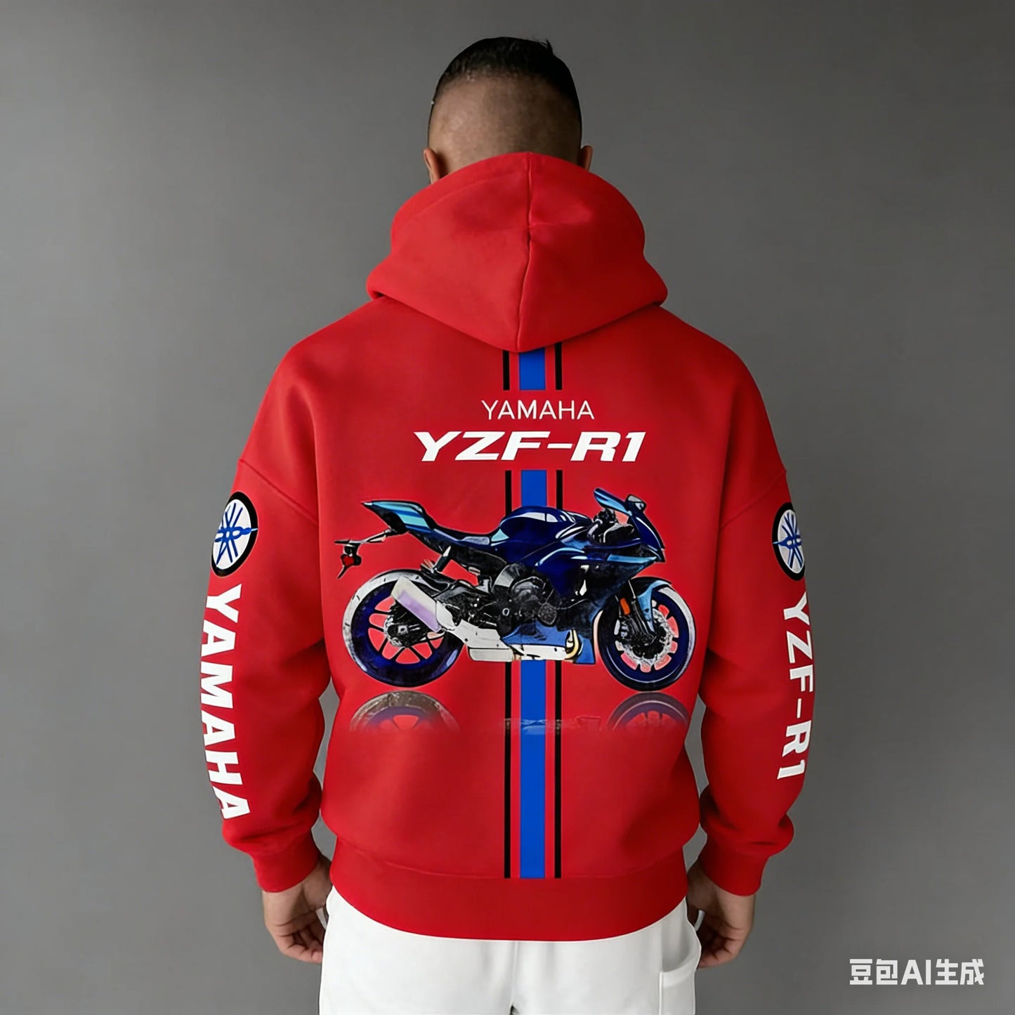 Motorcycle Oversized Cotton Hoodie – Unisex All-Season Sportswear