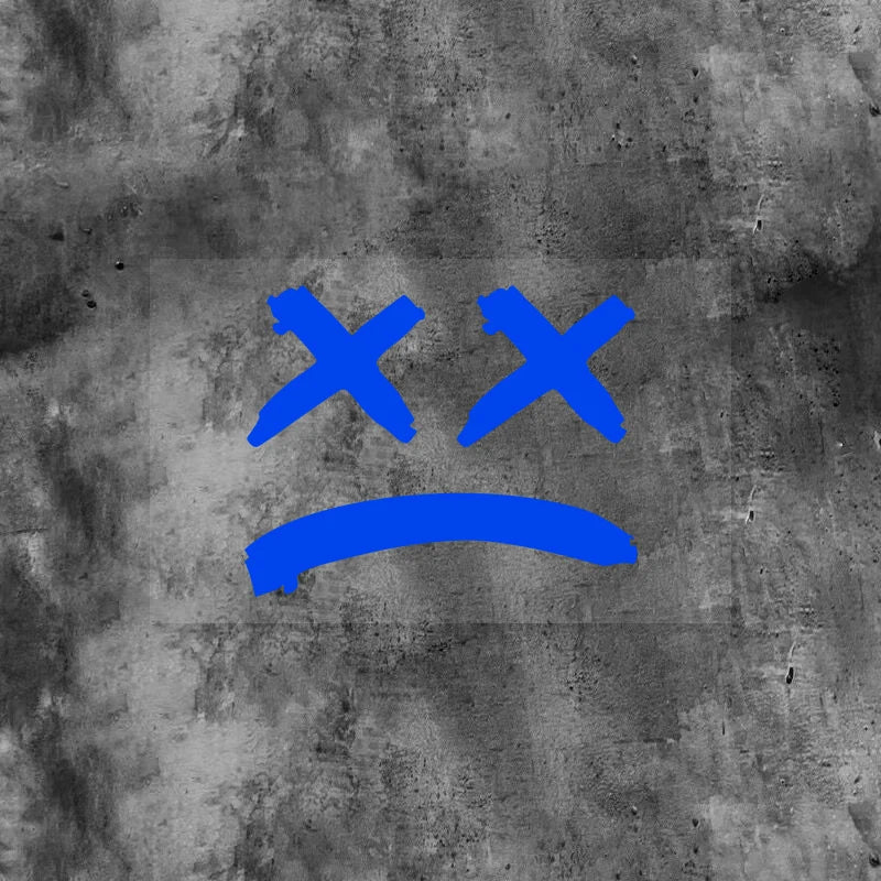 XX Eye Sad Face Motorcycle Helmet Sticker – Waterproof Vinyl Decal
