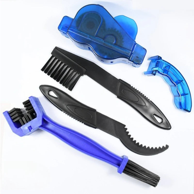 Bike & Motorcycle Chain Cleaning Kit – 4-Piece Chain Cleaner Brush Set