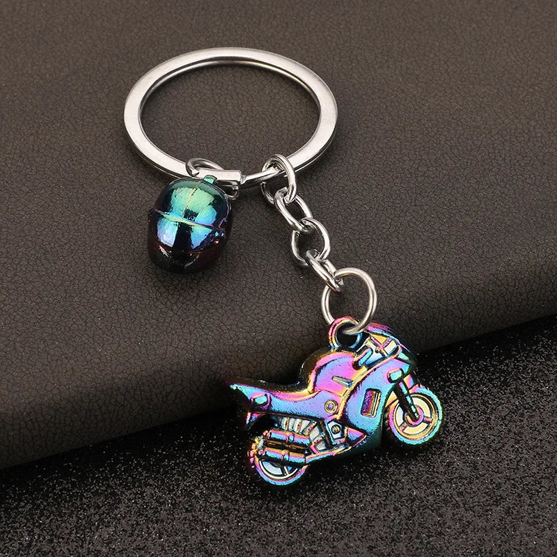 Mini Scooter Keychain – Vintage 3D Metal Moped Key Ring