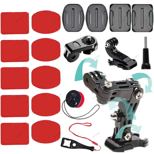 Motorcycle Helmet Chin Mount Kit for Action Camera – 4-Joint Rotatable System