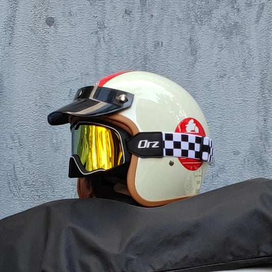 Retro 3/4 Open Face Motorcycle Helmet – DOT Certified | Unisex
