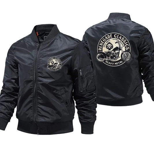 Renegade Classics Heavy Metal Bomber Jacket – Men's MA-1 Windbreaker