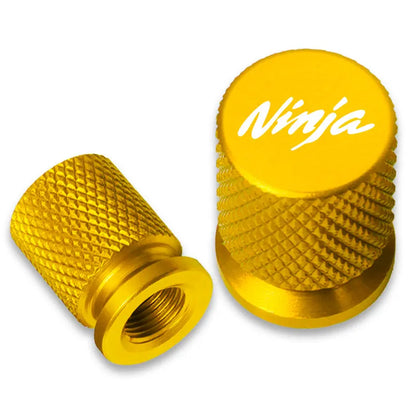 CNC Aluminum Motorcycle Tire Valve Stem Caps – Ninja Logo | 2PCS