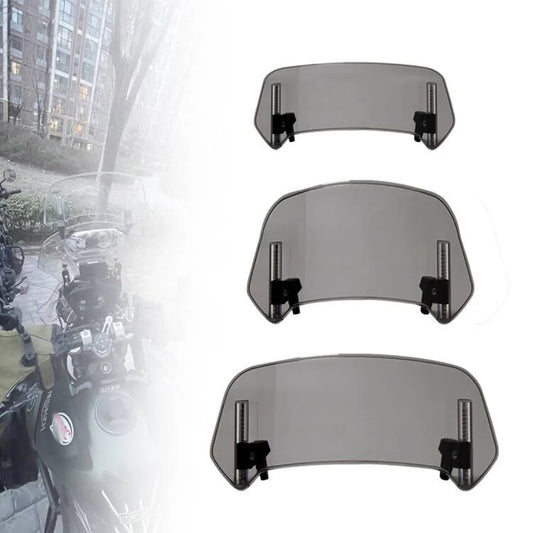Universal Motorcycle Windshield Extension – Adjustable Clamp-On Spoiler