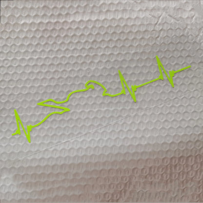 Motorcycle Heartbeat Line Sticker — Waterproof PVC, 16 Colors, Reflective Options