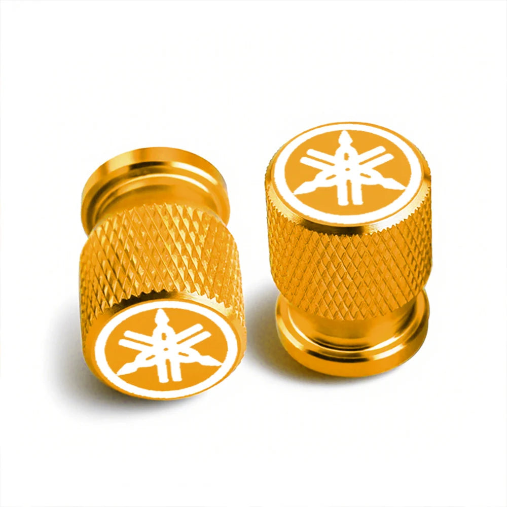 CNC Aluminum Motorcycle Tyre Valve Stem Caps – Set of 2