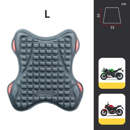 Gel Motorcycle Seat Pad – Breathable Shock-Absorbing Cushion Cover