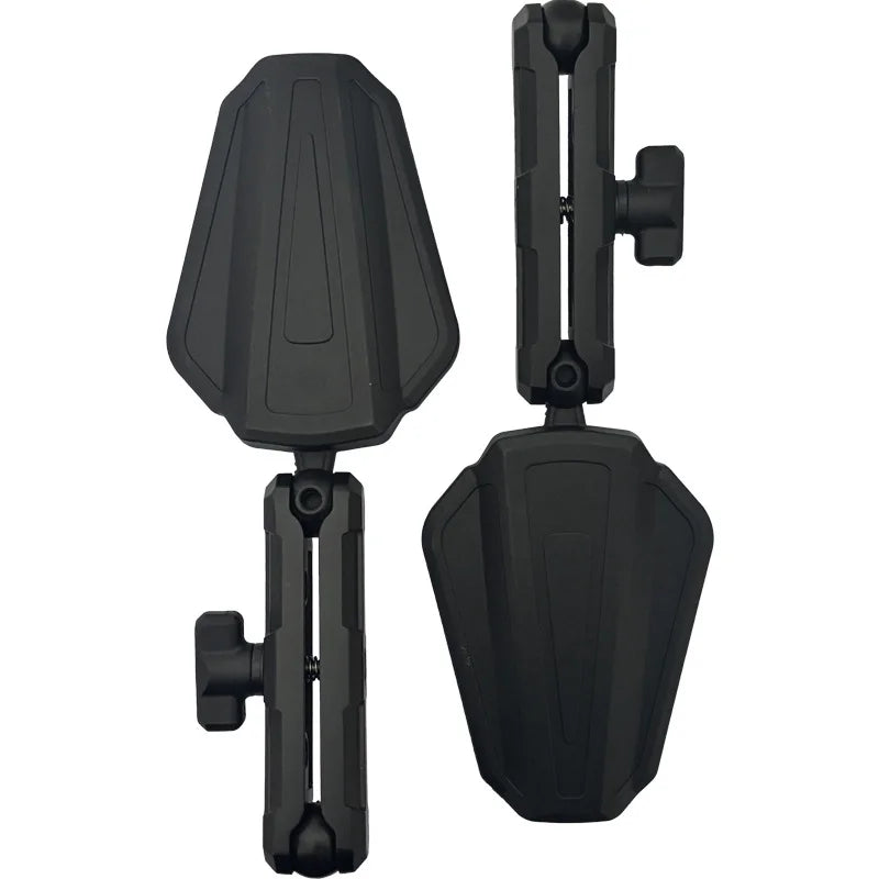 Universal Motorcycle Handlebar Side Mirrors — 360° Adjustable | Anti-Glare Convex | Pair