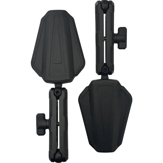 Universal Motorcycle Handlebar Side Mirrors — 360° Adjustable | Anti-Glare Convex | Pair