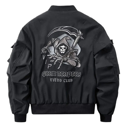 Skull Tactical Bomber Jacket – Men's Streetwear Workwear