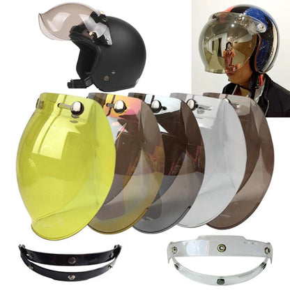 Visera de burbuja para casco retro de motocicleta – 12 colores