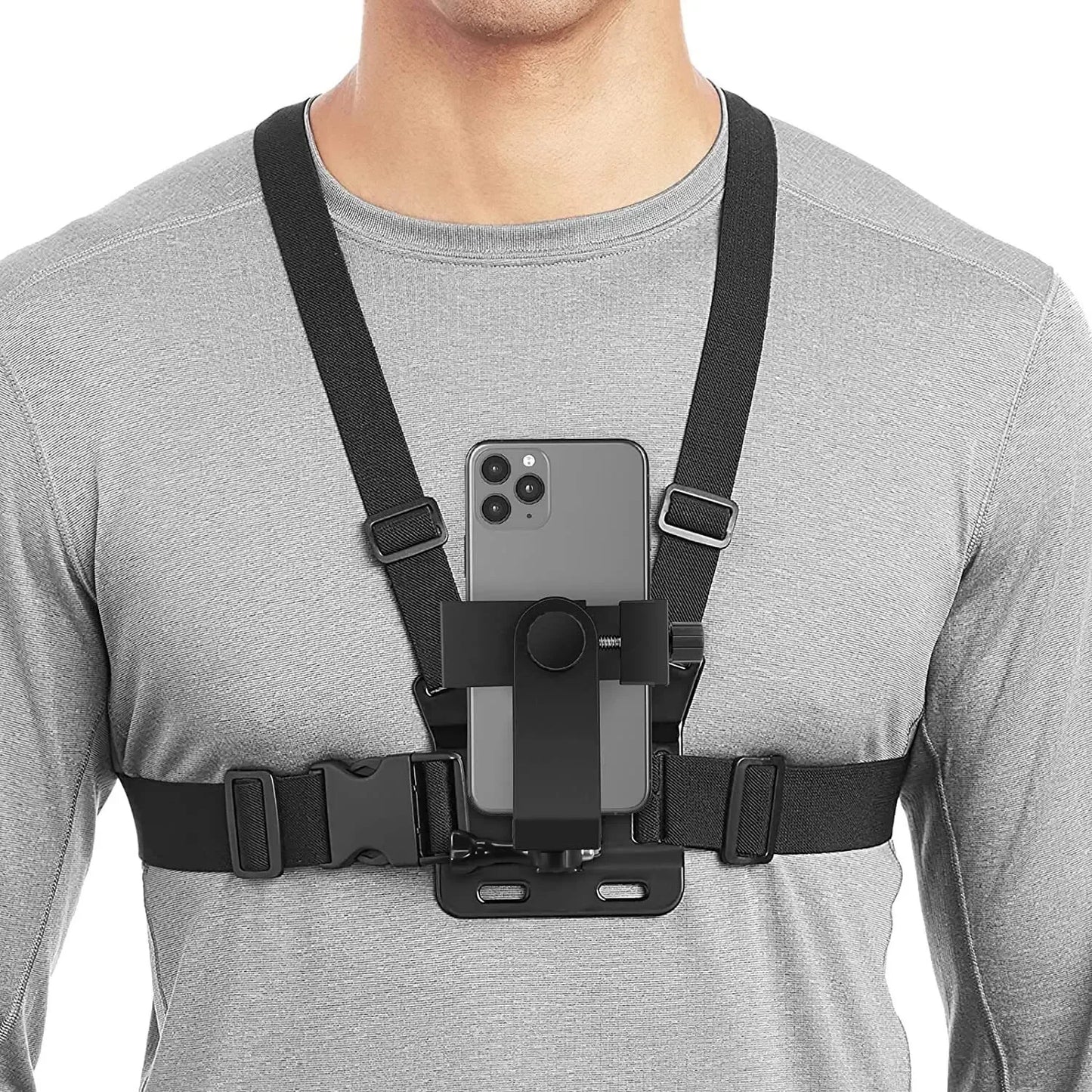 Hands-Free Chest Phone & Camera Mount – Adjustable POV Holder