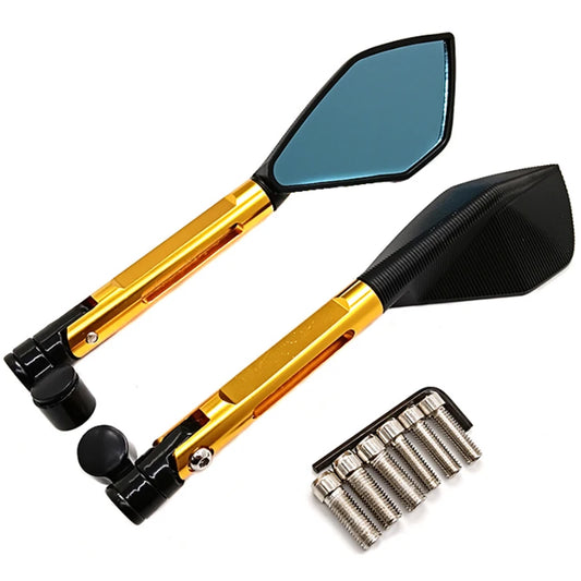 CNC Aluminum Motorcycle Rearview Mirrors – 8mm & 10mm Universal Fit