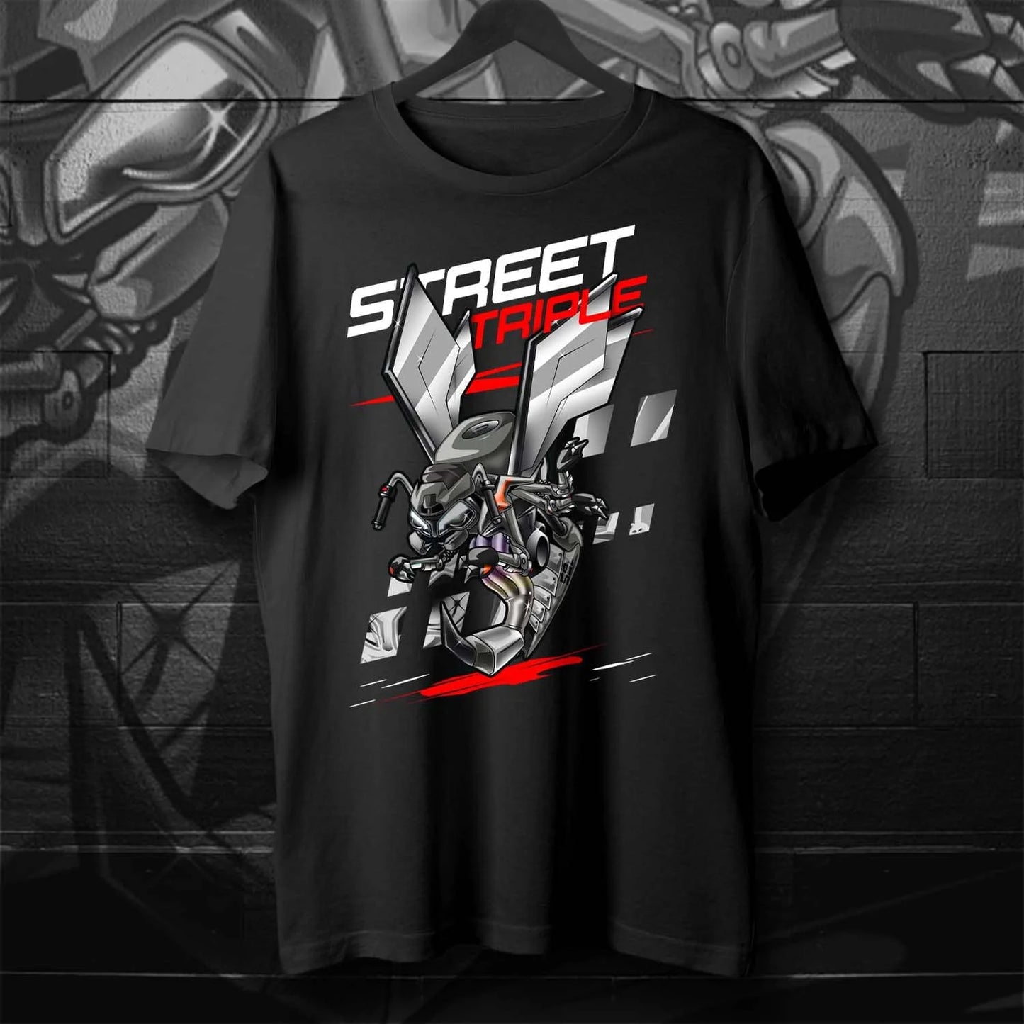 Motorcycle Wasp Graphic T-Shirt – 100% Cotton Moto Tee