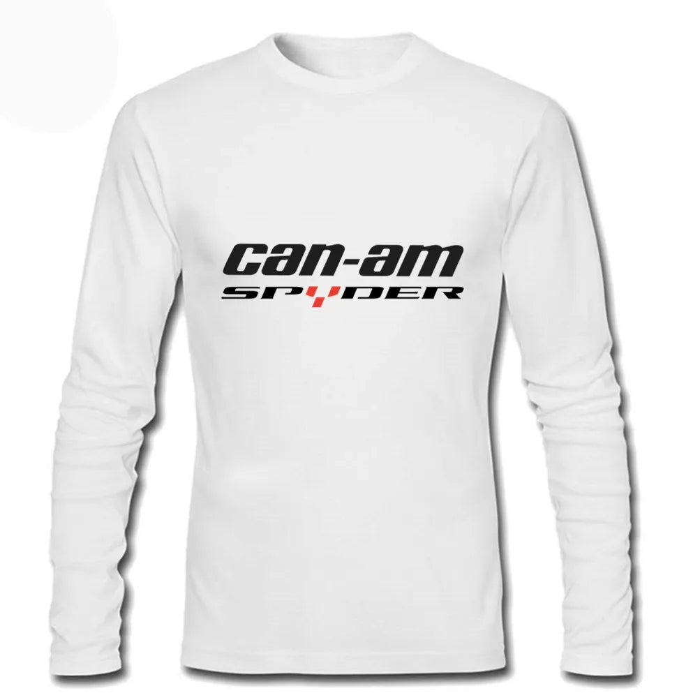 Maglietta grafica da uomo a maniche lunghe per motocicletta – T-shirt in cotone per motociclisti