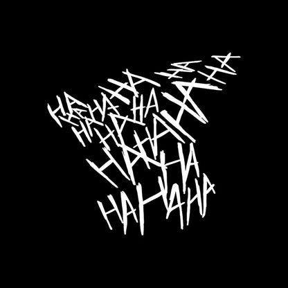 HAHAHA Funny Vinyl Decal – Motorcycle Helmet & Car Sticker