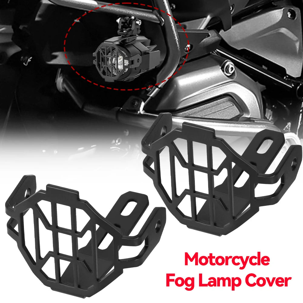 アルマイト加工アルミ製バイク用フォグライトガードグリル – ダイヤモンドパターン、純正フォグランププロテクター、2個セット