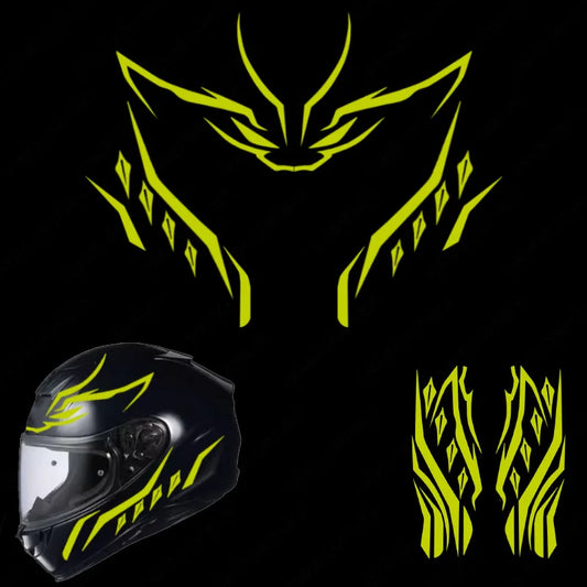 Motorcycle Helmet Sticker Set – Tribal Flame Decal