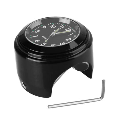 Universal Motorcycle Handlebar Clock – Waterproof Luminous Watch for 22–25mm Bars