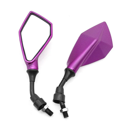 Wide-Angle Adjustable Rearview Mirrors – 10mm ABS Universal Motorcycle Bicycle (Pair)