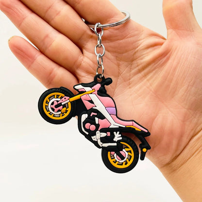 Motorcycle Keychain – Rubber Moto Pendant for Riders