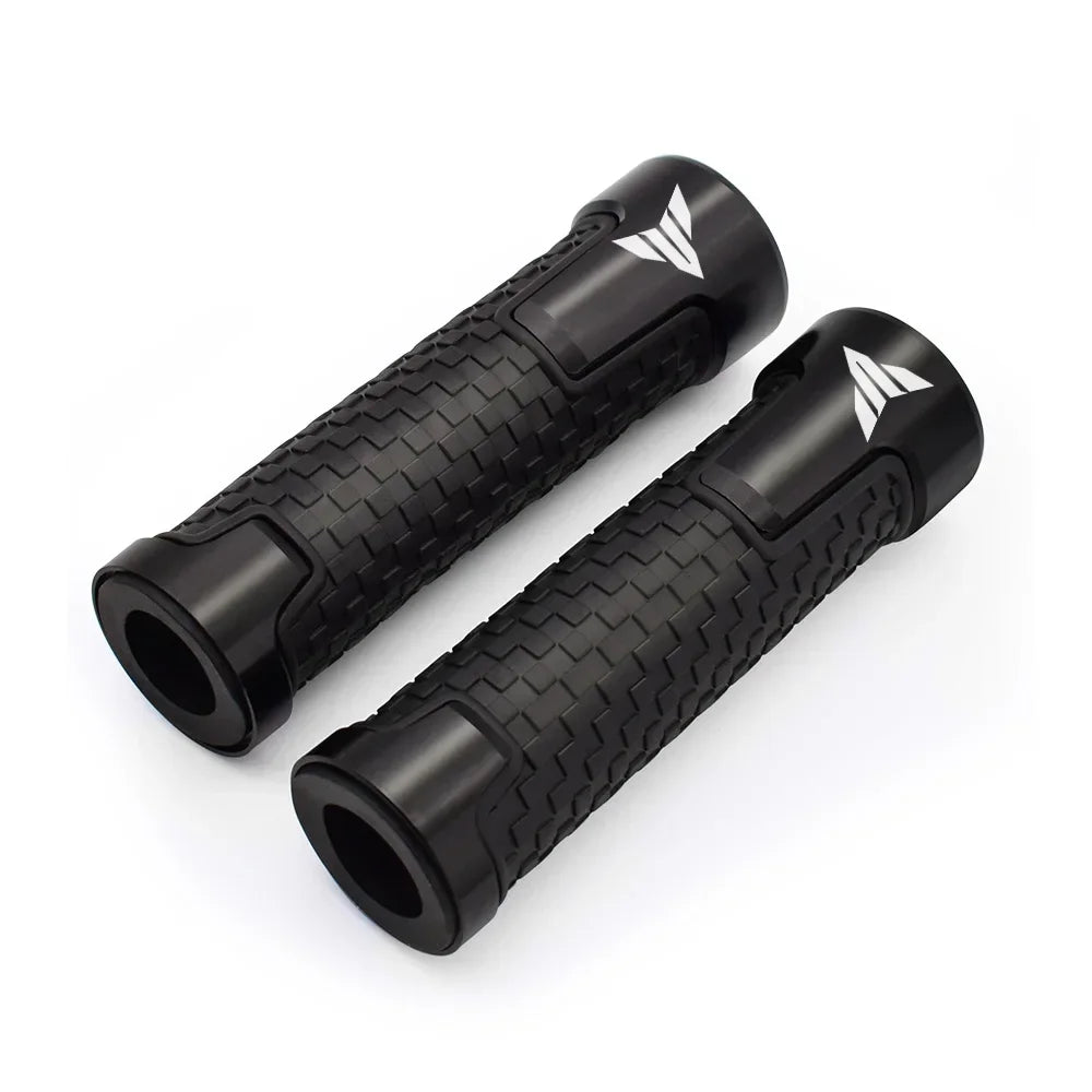 CNC Motorcycle Handlebar Grips 7/8" 22mm | Rubber Gel Aluminum