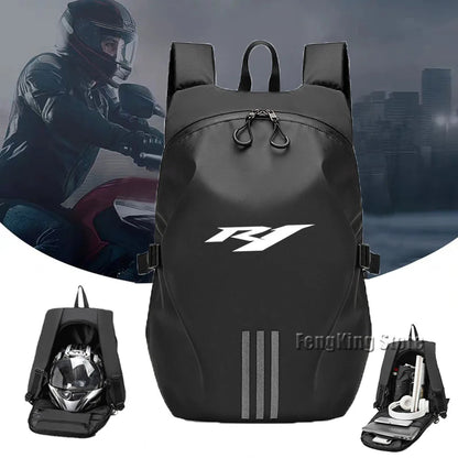 Motorcycle Helmet Backpack – Waterproof Large Capacity Rider Travel Bag