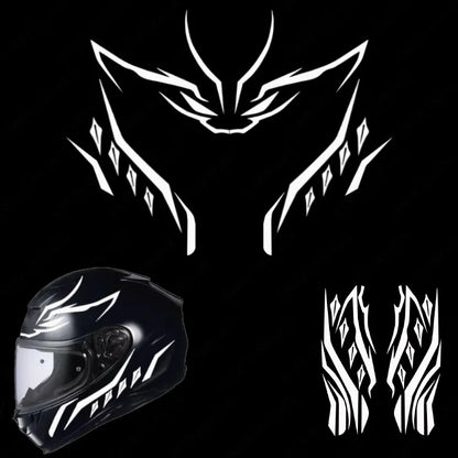 Motorcycle Helmet Sticker Set – Tribal Flame Decal