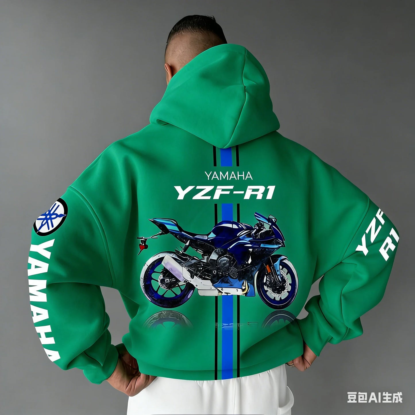 Motorcycle Oversized Cotton Hoodie – Unisex All-Season Sportswear