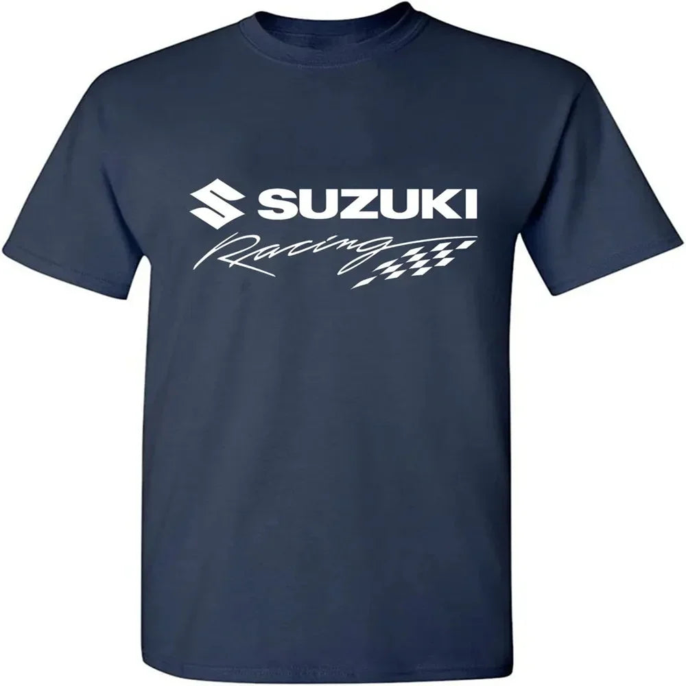 Motorcycle Racing Print T-Shirt | Men's 100% Cotton Moto Tee