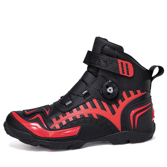 Men's Motorcycle Racing Boots – Mid-Calf Off-Road Riding Shoes
