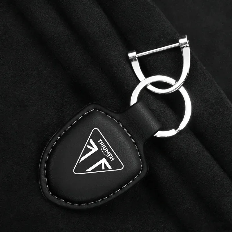 Leather Motorcycle Keychain Pendant – Decorative Rider Key Ring