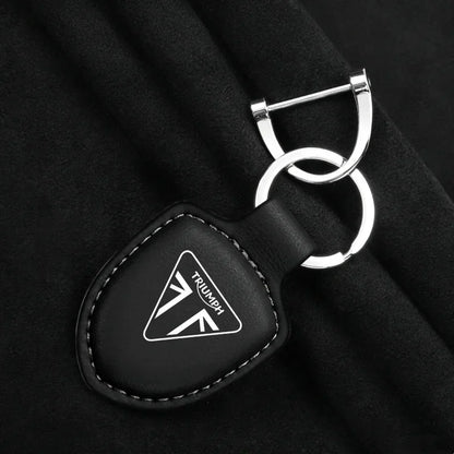 Leather Motorcycle Keychain Pendant – Decorative Rider Key Ring