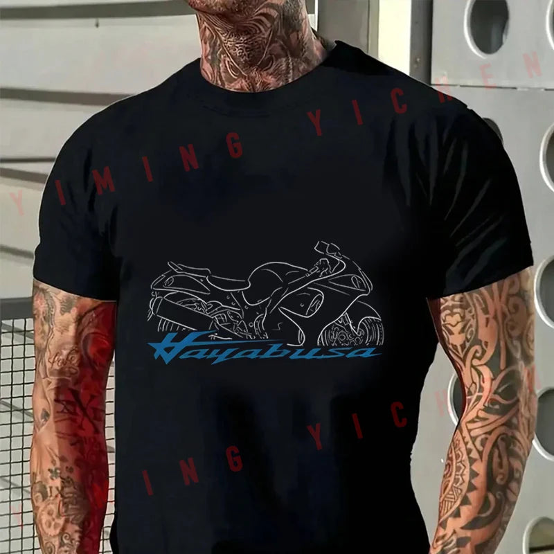Motorcycle Graphic T-Shirt – 100% Cotton Unisex Moto Tee