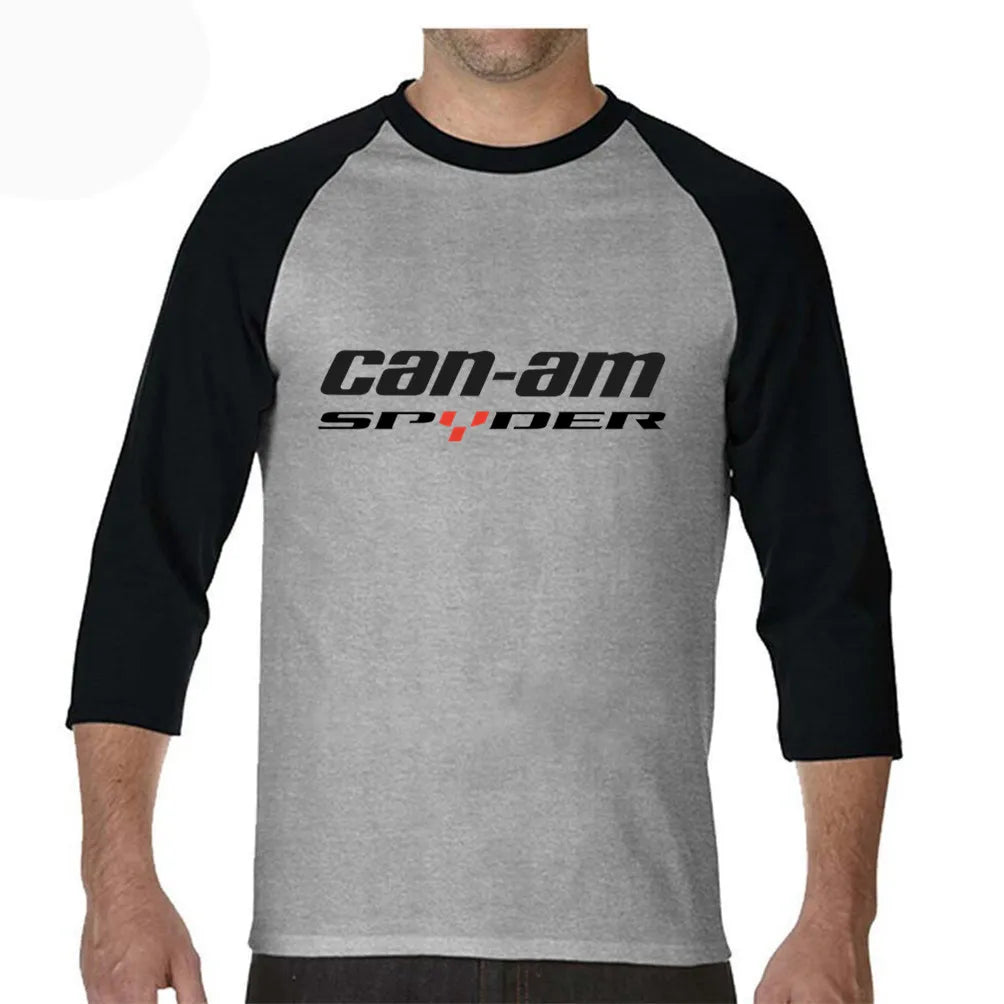 Maglietta grafica da uomo a maniche lunghe per motocicletta – T-shirt in cotone per motociclisti