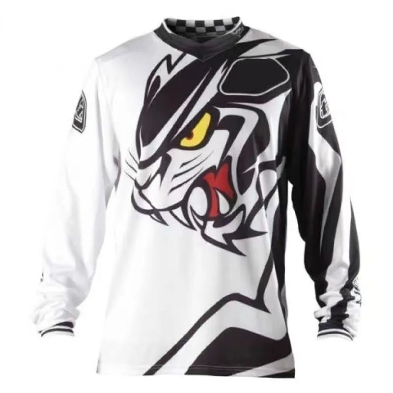 Maglia da motocross traspirante ad asciugatura rapida, maniche lunghe, unisex, da fuoristrada MX e ciclismo da gara