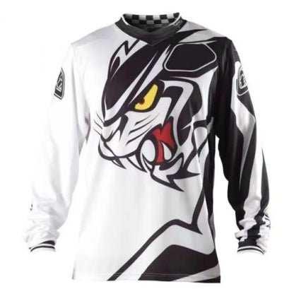 Maglia da motocross traspirante ad asciugatura rapida, maniche lunghe, unisex, da fuoristrada MX e ciclismo da gara