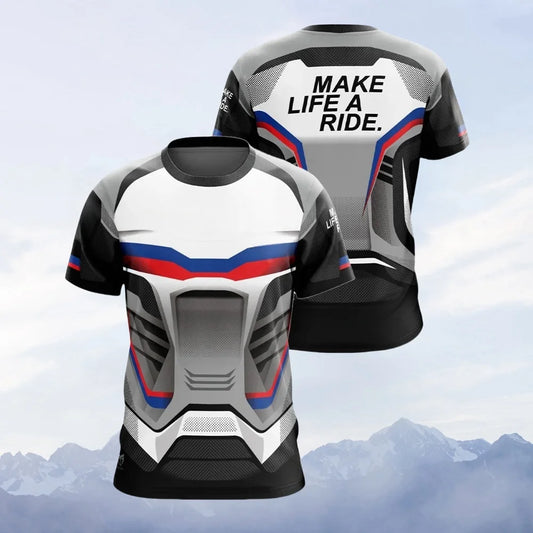 Motorcycle Racing Team T-Shirt – 3D Print, Quick Dry, Breathable – Men’s Sport Jersey
