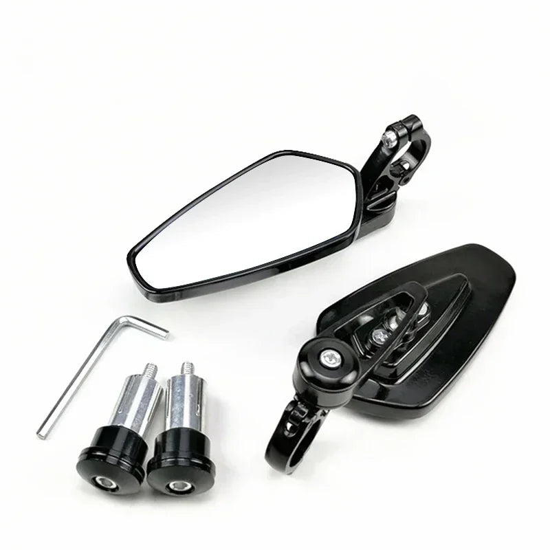 Motorcycle Bar End Rearview Mirrors – CNC Aluminum 7/8" 22mm
