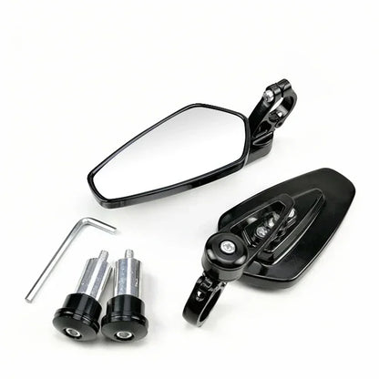 Motorcycle Bar End Rearview Mirrors – CNC Aluminum 7/8" 22mm