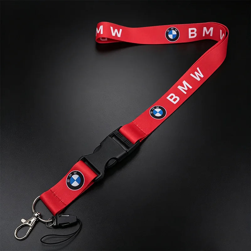 Motorsport Performance Nylon Lanyard Keychain – Emblem Print