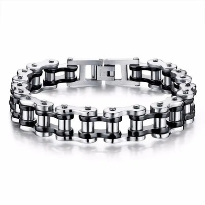 Motorcycle Chain Bracelet – Stainless Steel Biker Link Wristband