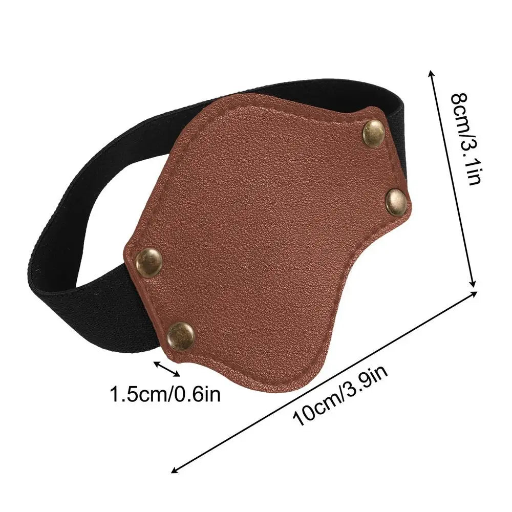 Leather Gear Shift Pad – Motorcycle Shoe Protector with Elastic Ankle Strap