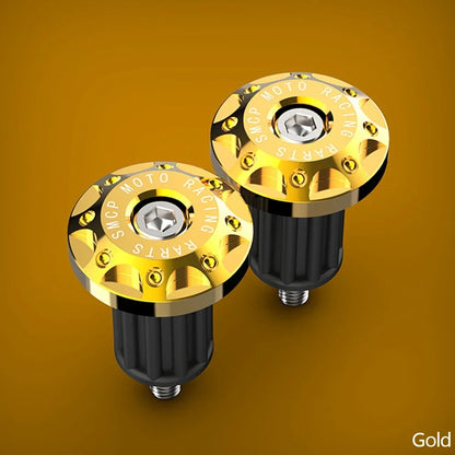 Tappi terminali CNC in alluminio per manubrio – Coppia universale di contrappesi da 22 mm
