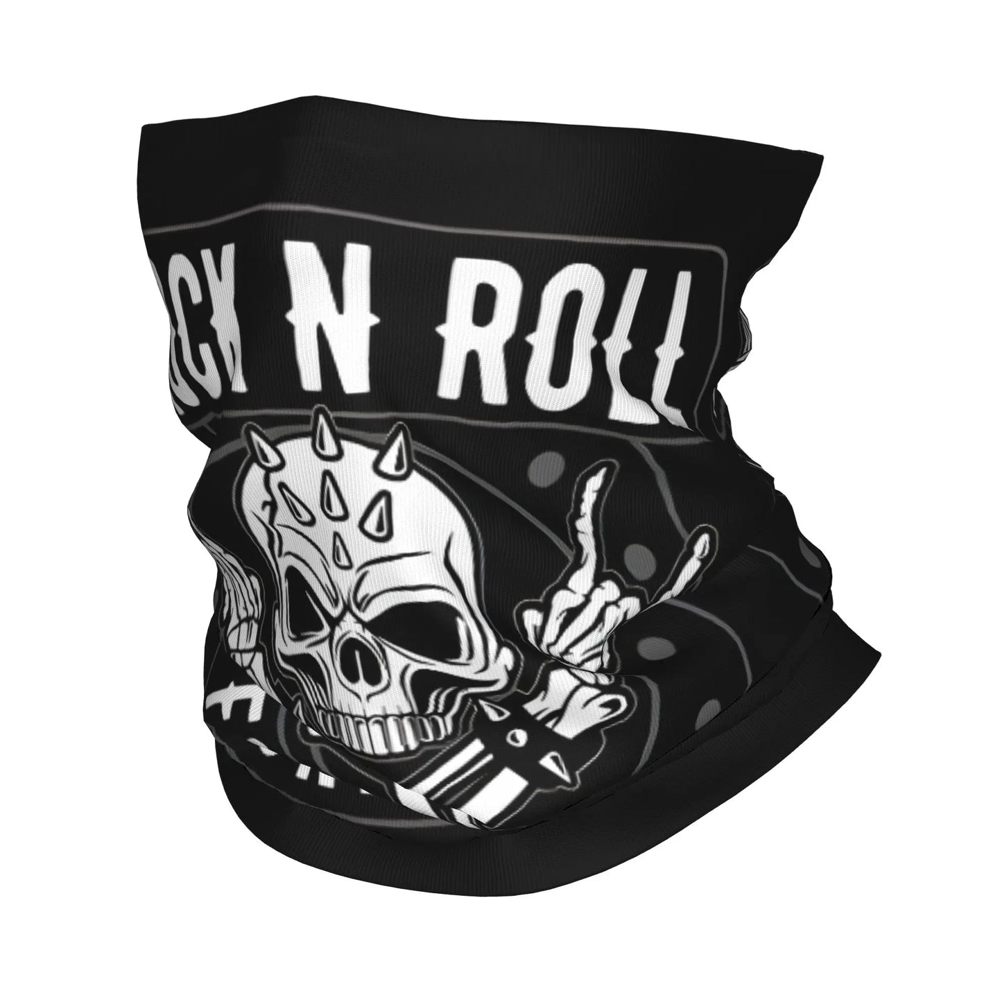 Rock & Skull Graphic Tube Bandana Neck Gaiter – Unisex Face Cover & Balaclava | 24 Designs