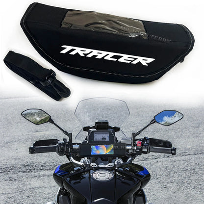 Sport Tourer Waterproof Handlebar Bag – Phone & Travel Storage with Cable Port
