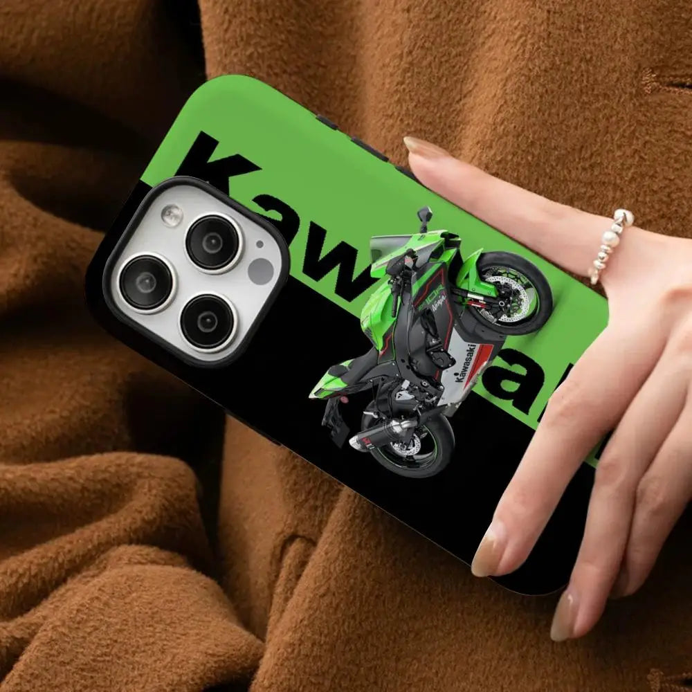 Superbike Graphic iPhone Case – Glossy Hard PC Moto Rider Cover