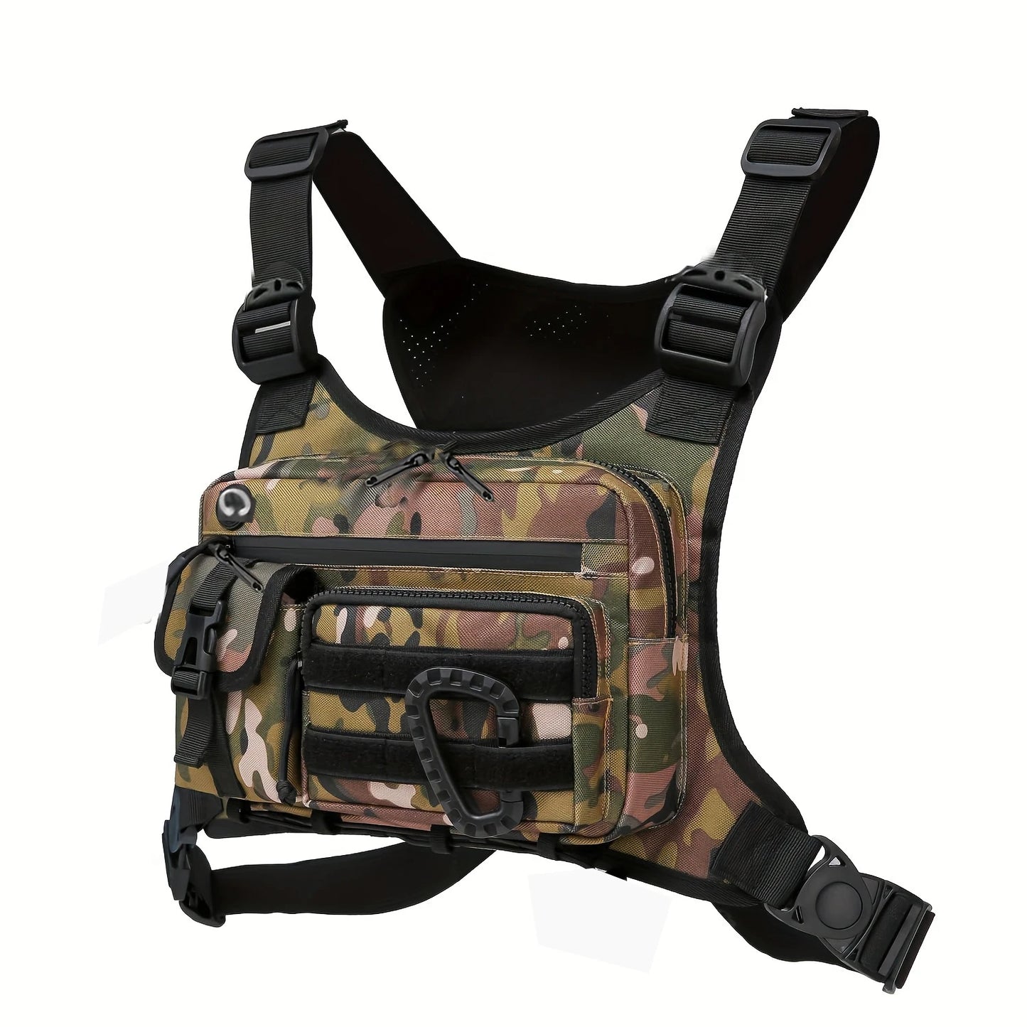 Tactical Chest Rig Bag – Multi-Pocket Nylon Vest Harness