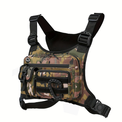 Tactical Chest Rig Bag – Multi-Pocket Nylon Vest Harness